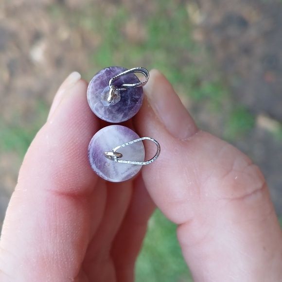 New 2pc Column Amethyst Pendant. - Picture 4 of 8